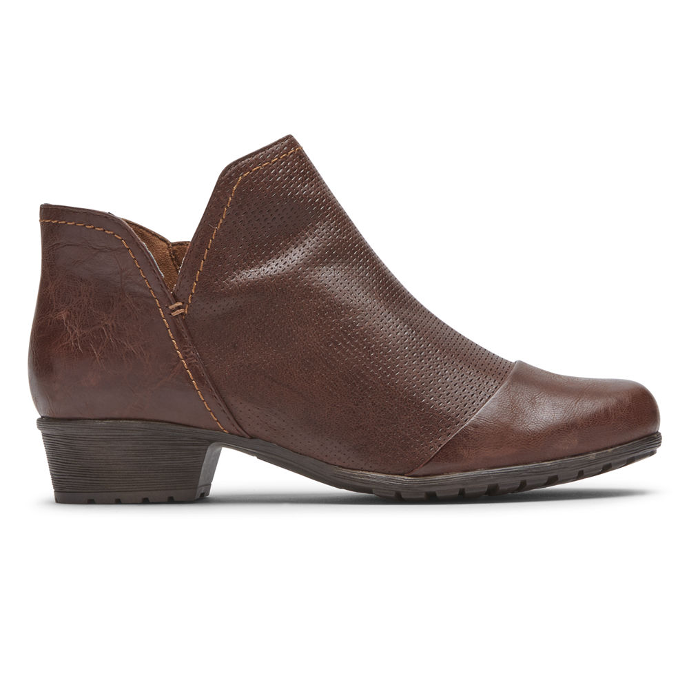 Rockport Støvler Dame Burgunder - Cobb Hill Gratasha V-Cut - KXUF74253